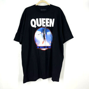 Queen We Will Rock You Black Band Tee Size XS NWOT